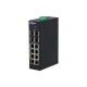 Коммутатор управляемый промышленный 8 × PoE 10/100 Мбит/с,  2 SFP 1000 Мбит/с (DAHUA)
